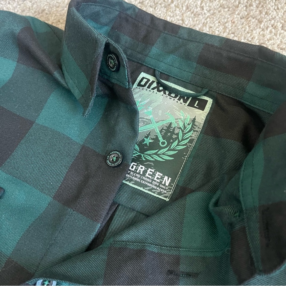 Dixxon Evergreen Checkered Button Down Flannel Sh… - image 2